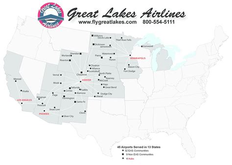 Great Lakes 5 2013 Route Map World Airline News