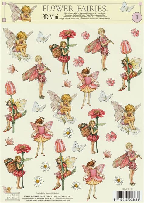 Flower Fairies Mini 3da4 Step By Step Decoupage Sheet