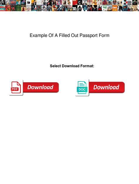 Fillable Online Example Of A Filled Out Passport Form Example Of A Filled Out Passport Form