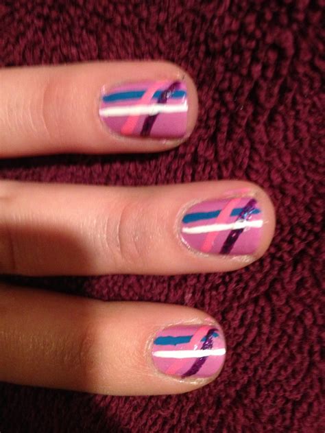 Simple Line Nail Design Lines On Nails Line Nail Designs Nails