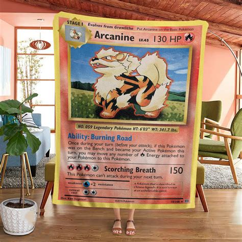 Pokemon Arcanine Evolutions Blanket Hot Sale 2024