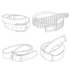 Belt Isolated Drawing Design Royalty Free Vector Image