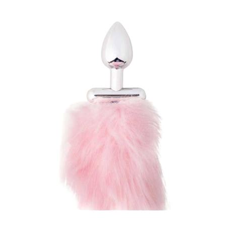 Plug Dilatador Anal Cola Zorro Rosa Sexo Con Luz Led Punto Intimo
