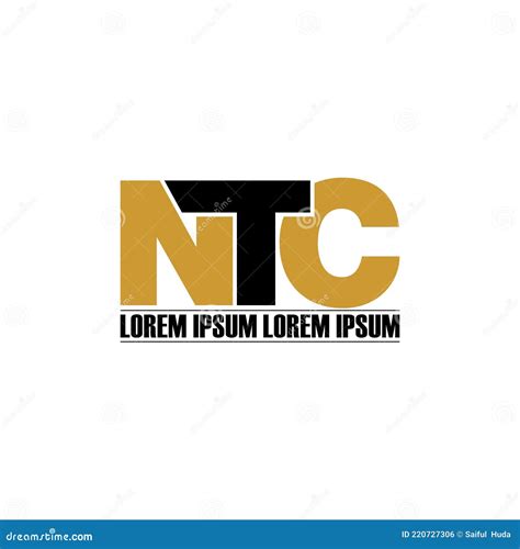 Letter Ntc Simple Monogram Logo Icon Design Stock Vector