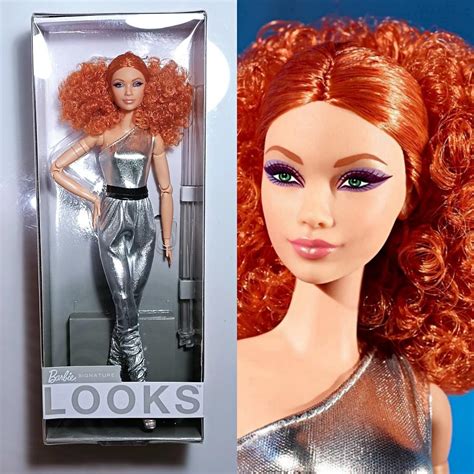 Barbie Looks Collectible Fashion Doll Posable With Curly Red Hair