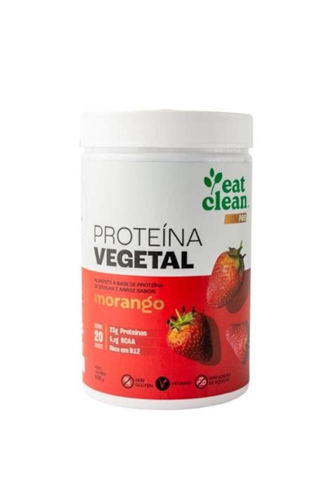 Prote Na Vegetal Morango Eat Clean G