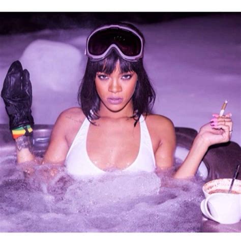 Rihanna Wearing A Bikini In The Snow Instagram Happy Birthday