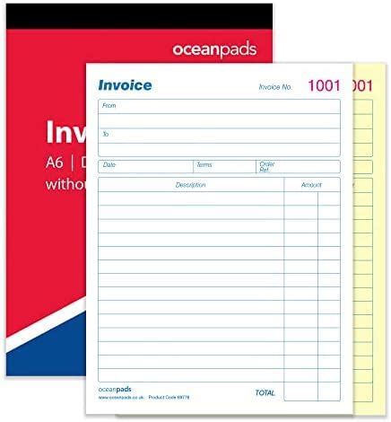 Ocean Pads Invoice Book Duplicate Without Vat A X Mm Part