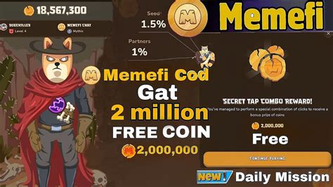 Memefi Daily Mission Combo MEMEFi LAVEL 4 MISSION MEMEFI SECRET CODE