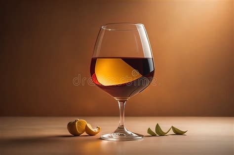 Copo De Vinho Tinto Sobre Fundo Preto Gerativo De Ai Ilustra O Stock