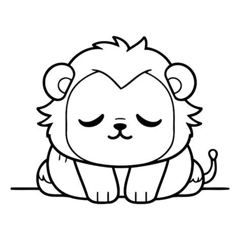 Premium Vector Cute Lion Cartoon Character Vector Illustration Of A