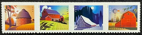 Scott Postcard Rate Barns Strip Of Ebay