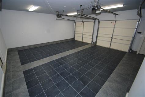 Luxury Tile Floor Installation In Garage