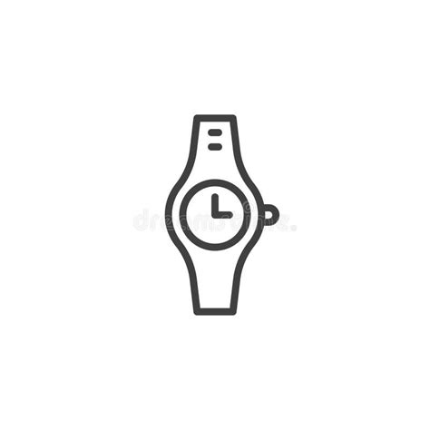 Wrist Watch Line Icon Stock Vector Illustration Of Clipart 299380269