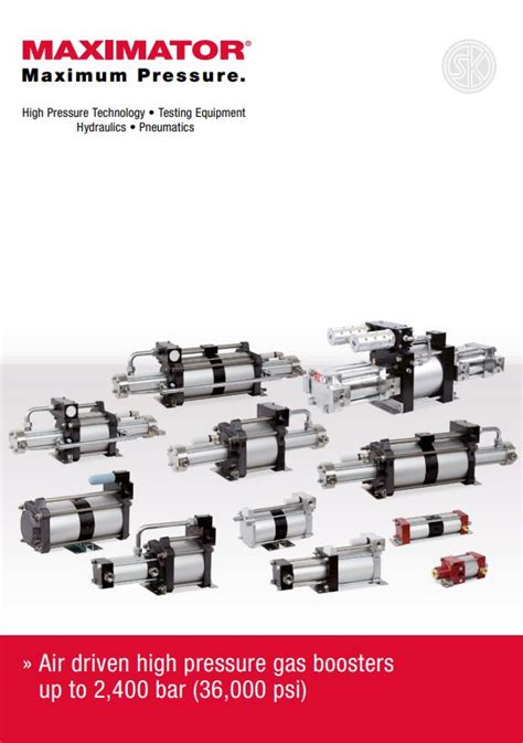 Maximator Gas Boosters And Air Amplifier Catalog Maximator Australia