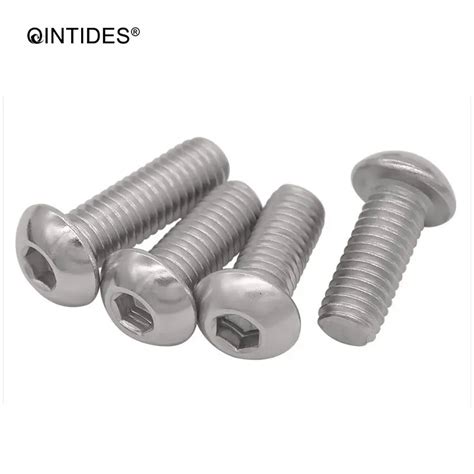 Qintides M6 M8 M10 Hex Socket Button Head Screws 316 Stainless Steel