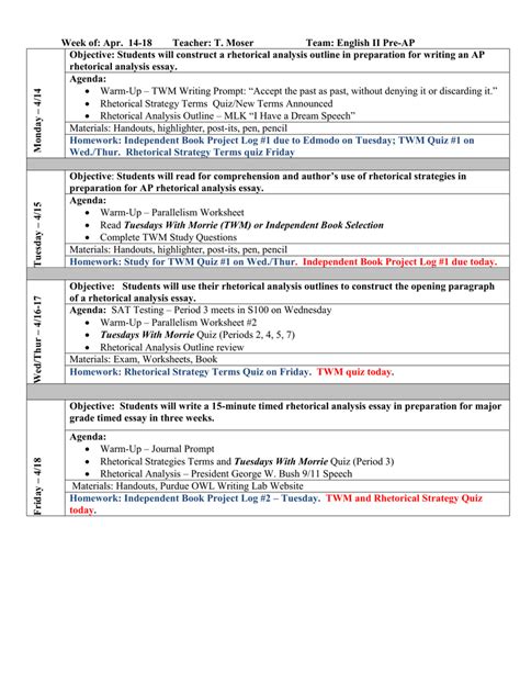 Rhetorical Analysis Outline Worksheet