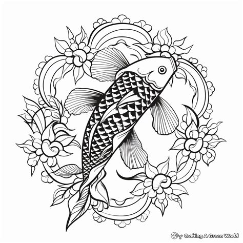 Fish Mandala Coloring Pages Free Printable