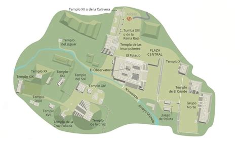 Ruines Palenque Mexique Map Riz Cantonais Net