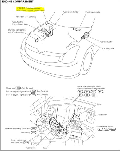 2008 Infiniti G37 Fuse Box Diagram