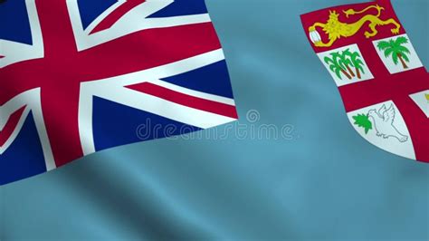 Fiji Flag Isolated National Flag Of Fiji Waving Flag Of The Republic Of Fiji Stock Vector