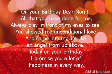 Mom Birthday Poems