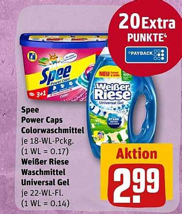 Spee Power Caps Colorwaschmittel Oder Wei Er Riese Waschmittel