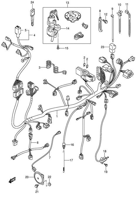 Wiring Harness For 2004 Suzuki DL1000 Sales Region 11456425 722393