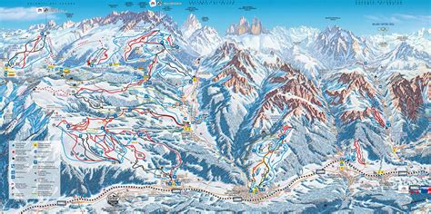 dolomites skiing snowboarding ski lifts terrain trail maps lift