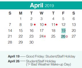 Canyon High School - School District Instructional Calendar - Comal Isd - 2018-2019