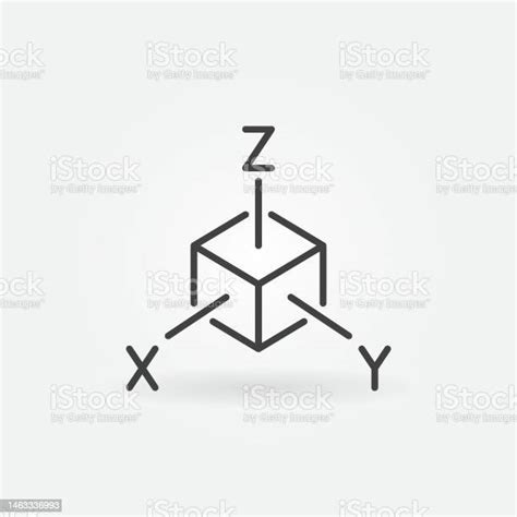 Xyz 축 큐브 벡터 삼차원 좌표 공간 선 아이콘 3차원 형태에 대한 스톡 벡터 아트 및 기타 이미지 3차원 형태 협동 가리키기 Istock