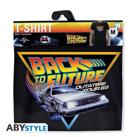 Back To The Future Tshirt Outatime Man Ss Black Basic Abysse Corp