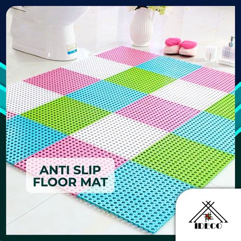 Ideco Anti Slip Splicing Floor Mat Toilet Home Deco Shower Bathroom