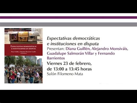 Fil Miner A Presentaci N Del Libro Expectativas Democr Ticas E