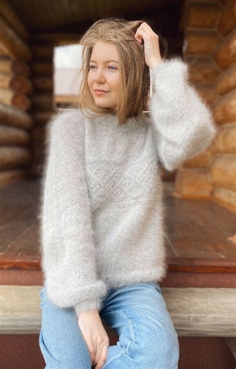 Angora Fashion Beautiful Womens Sweaters Angora Sweater Fluffy Sweater