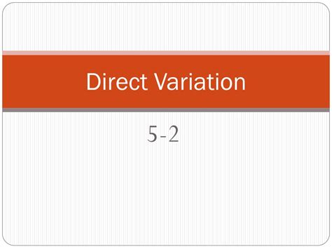 Ppt Direct Variation Powerpoint Presentation Free Download Id 9390038
