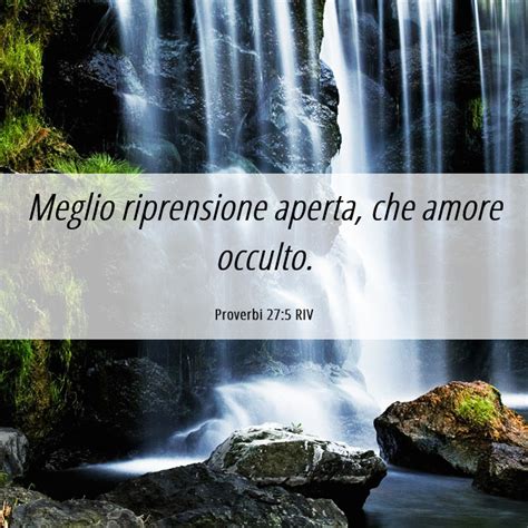 Proverbi Riv Meglio Riprensione Aperta Che Amore