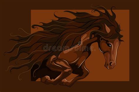 Het Springen Paard Vector Illustratie Illustration Of Landbouwbedrijf