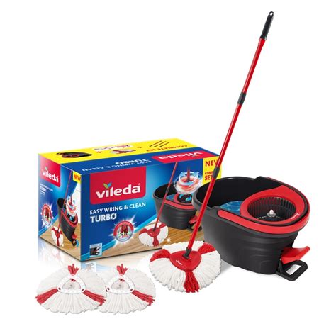 Vileda Easy Wring And Clean Turbo Mop With Refills Bunnings Warehouse