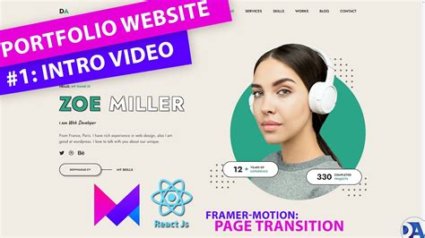 React Portfolio Website Tutorial With Framer Motion Page Transition