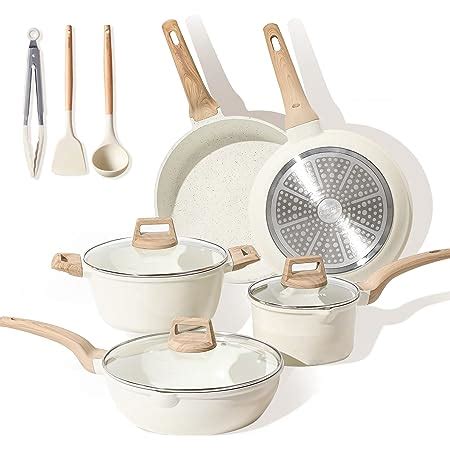 Carote Nonstick Pots And Pans Set Granite Kitchen Cookware Sets Non