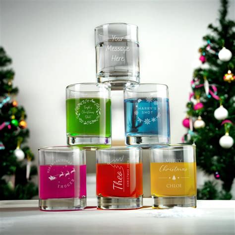 Christmas Shot Glass Etsy