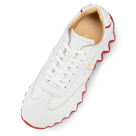 Loubishark White Calf Leather Men Shoes Christian Louboutin