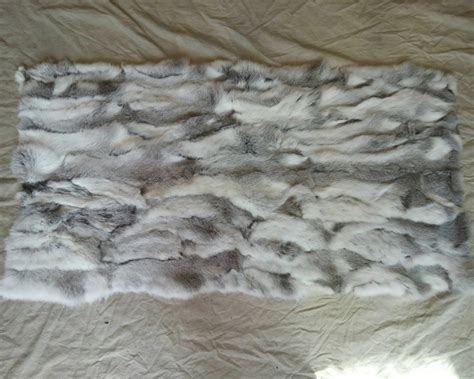 Patchwork Section Rabbit Fur Plate Rabbit Skin Rug Belly Fur Plate