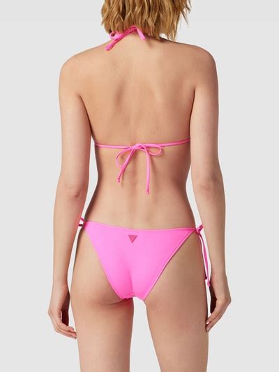 Guess Bikini Oberteil Mit Label Patch Neon Pink Online Kaufen