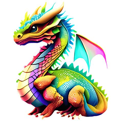 Rainbow Dragon Graphic · Creative Fabrica