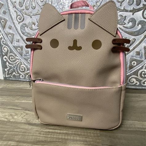 Pusheen Bags Isaac Morris Ltd Pusheen Cat Face Backpack Beige With