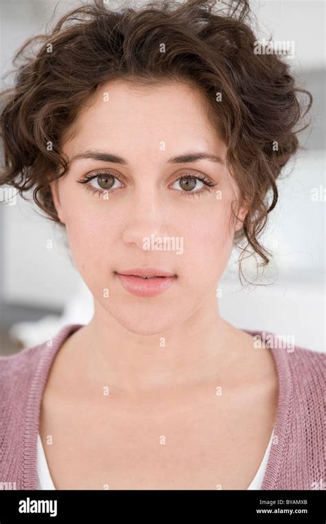 Woman Looking Into Camera Stock Photo Alamy