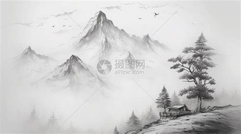 黑白素描插画图片下载 正版图片600450346 摄图网