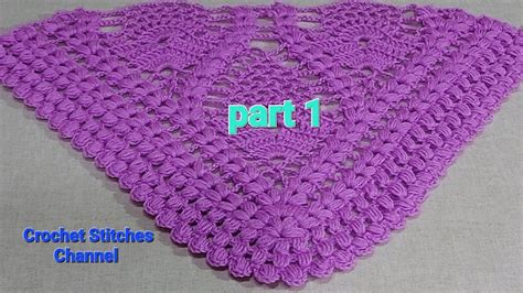 Crochet Flowers Shawl Step By Step Part 1 Youtube